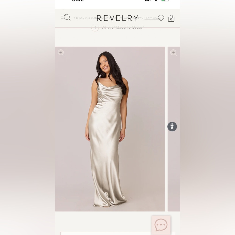 Revelry Skye Satin Bridesmaid Dress - soft champagne